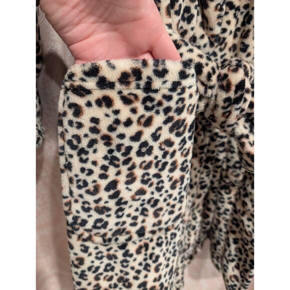 Victoria Secret Plush Robe Womens Animal Leopard Printv2 Slide Pockets XL/XXL - Picture 3 of 11
